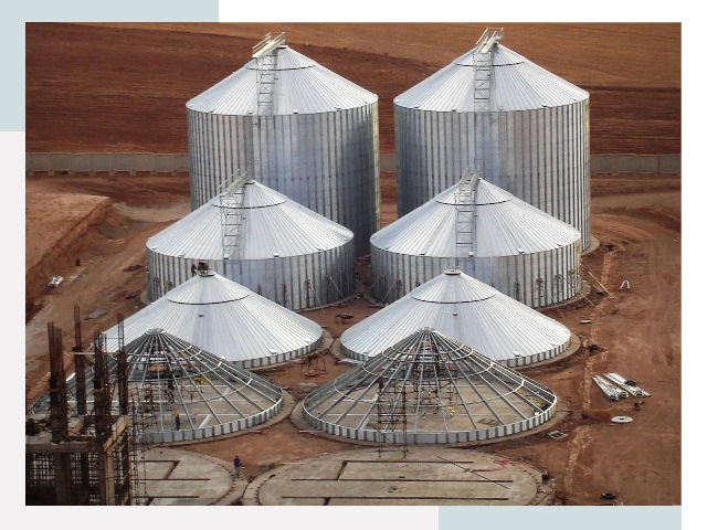 Строительство зерновых силосов в Узловой