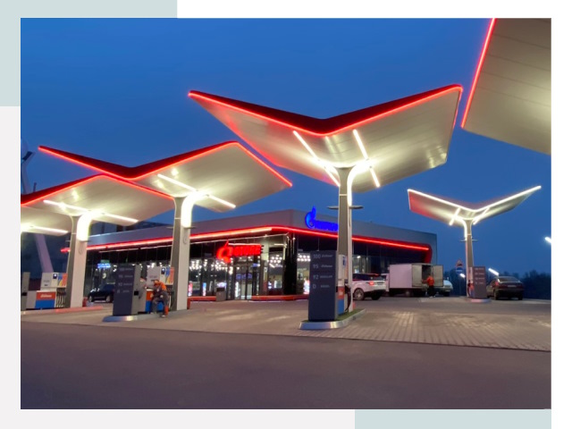 Навесы для АЗС в Узловой