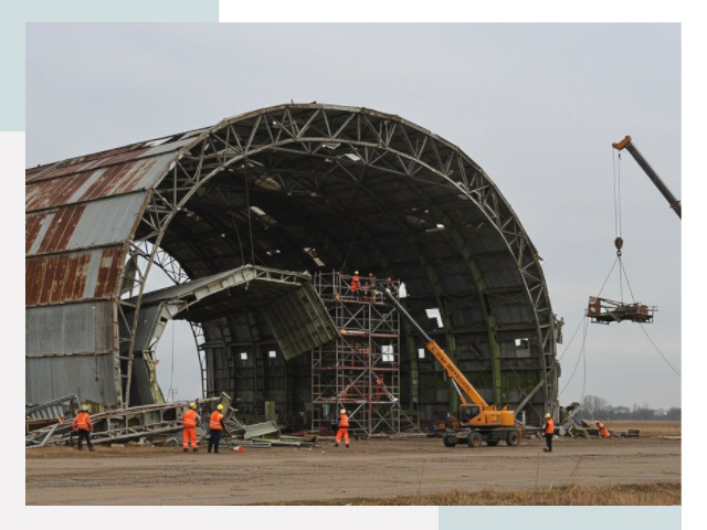 Демонтаж ангаров в Узловой